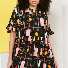 Платье размера плюс с графическим принтом Shein