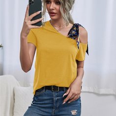 Оригинальная футболка с узлом Shein