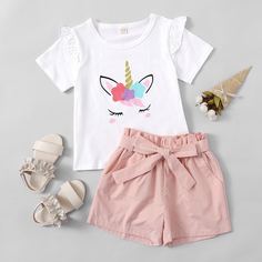 Пояс Карикатура милый Комплект из двух предметов для девочек Shein