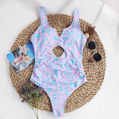 Слитный купальник для беременных с леопардовым рисунком Shein