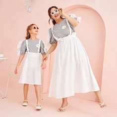 Юбка на лямках с присборенной талией размера плюс 1шт Shein