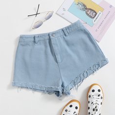 Шорты с бахромой Shein