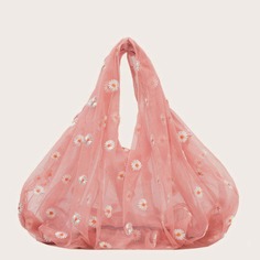 Сетчатая сумка-сэтчел с вышивкой Shein