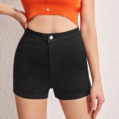 Джинсовые шорты скинни Shein