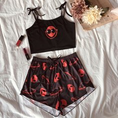 Пижама с принтом инопланетянина Shein