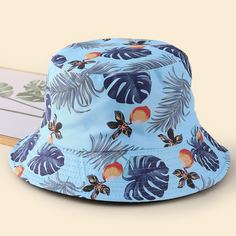 Двусторонняя шляпа с тропическим принтом Shein
