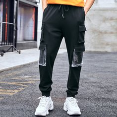 Мужские спортивные брюки с прозрачным карманом Shein