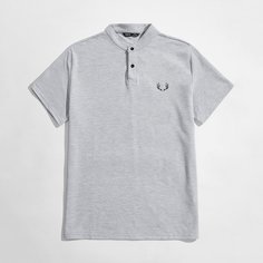 Мужская рубашка-поло с принтом Shein