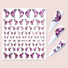 Наклейка для ногтей с рисунком бабочки 1 лист Shein