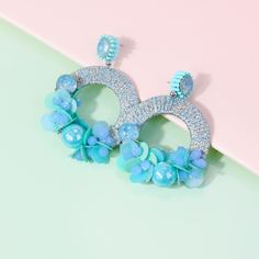 Круглые серьги-подвески с кристаллами Shein