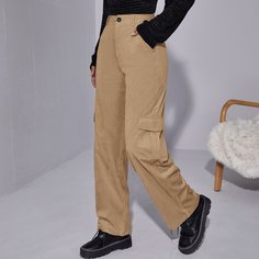 Вельветовые брюки с карманом Shein