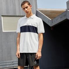 Мужская двухцветная рубашка-поло с текстовым принтом Shein