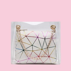 Двойная сумка с геометрическим рисунком Shein