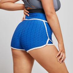 Контрастная отделка Споритивные шорты размера плюс Shein