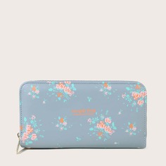 Кошелек на молнии с цветочным рисунком Shein