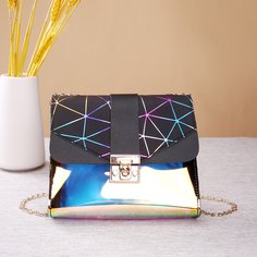 Голографическая сумка через плечо с цепочкой Shein