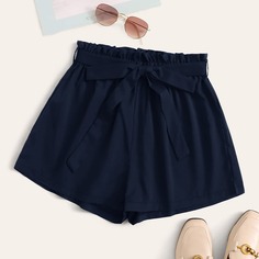 Пояс Одноцветный Повседневный Шорты Shein