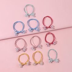 10шт резинка для волос с искусственным жемчугом для девочек Shein