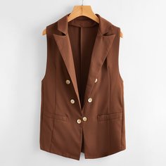Двубортный жилет-пиджак Shein