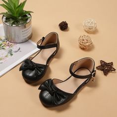 Балетки с бантом для девочек Shein