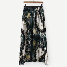 Плиссированная юбка с принтом пейсли Shein