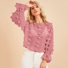 Прозрачный топ с оригинальным рукавом Shein