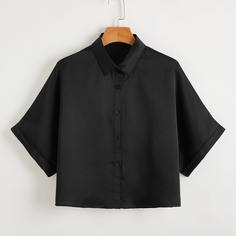 Однотонная блузка Shein