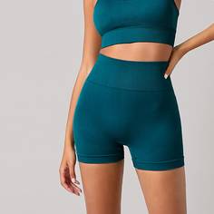 Одноцветный Спортивные шорты Shein