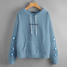 на кулиске буква Повседневный Свитшоты Shein