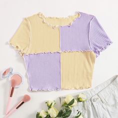 Контрастная футболка Shein