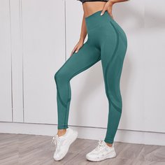 Одноцветный Спортивные леггинсы Shein