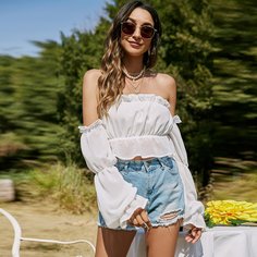 Топ с открытыми плечами Shein