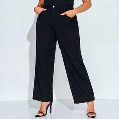 Широкие джинсы с высокой талией размера плюс Shein