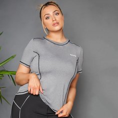 Спортивная футболка размера плюс с текстовым принтом Shein