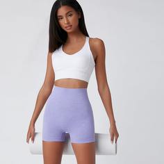 Одноцветный Спортивные шорты Shein