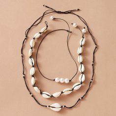 Ожерелье с ракушкой 3шт Shein