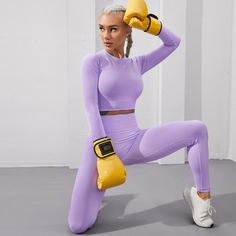 Одноцветный Спортивный комплектный костюм Shein