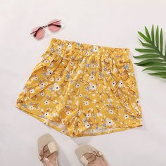 На запах цветочный Бохо Шорты Shein