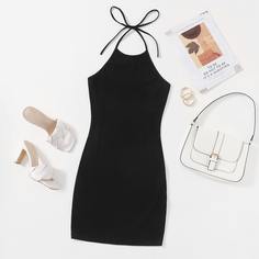 Однотонное платье Shein