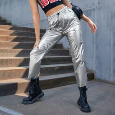 на кулиске Одноцветный Спортивный Брюки Shein