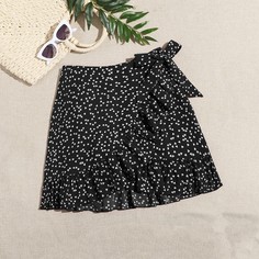 Юбка размера плюс с принтом сердечка Shein