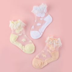 3 пары носки с сетчатой отделкой для девочек Shein