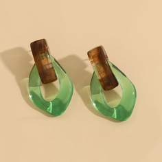 Контрастные акриловые серьги Shein