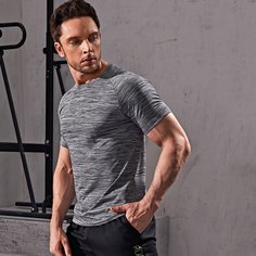 Мужская спортивная футболка с рукавом реглан Shein