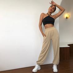 Спортивные брюки с карманом и эластичной талией Shein