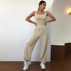 Одноцветный Спортивные брюки Shein