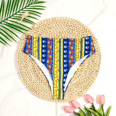 Трусики бикини с цветочным узором Shein