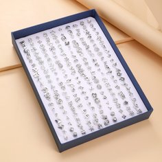 100 пар случайные серьги-гвоздики Shein