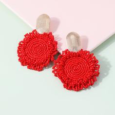 Круглые серьги с бусинами Shein