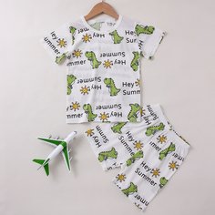 Пижама с принтом динозавра для мальчиков Shein